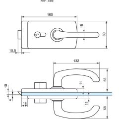 Serrure de milieu Lagune 4360 - 4380 à déport - STREMLER ASSA ABLOY