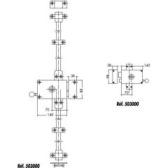 Serrure 3 points en applique KESO 4000S Omega A2P** - JPM