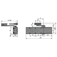 Ferme-porte TS 73V Force 2-4 fourni sans bras finition noir - DORMA