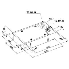 Pivots de sol TSDA-G à arret 90° pour ouverture poussante gauche - SEVAX