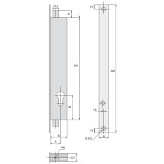 Serrure à larder 2 points à tringles Série 2271 -STREMLER ASSA ABLOY