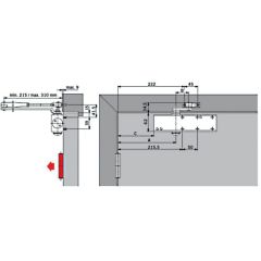 Ferme-porte TS PROFIL 2-3-4 fourni avec bras finition blanc - DORMA