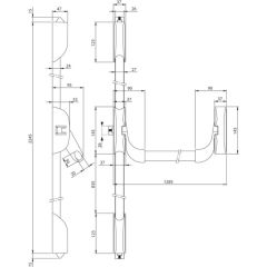 Serrure Anti-paniques barre IDEA 3 points blanc - ISEO