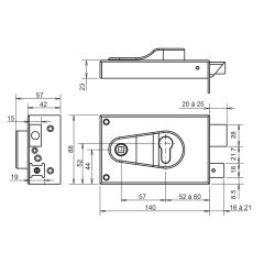 Monopoint en applique multi'entraxe pour cylindre européen - METALUX