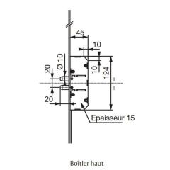 Serrure 5 points série 5900 SPN1 2040X18 écart de pene 100mm A2P* - VACHETTE - 15622000