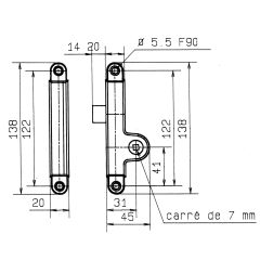 Monopoint en applique GOLLOT 1520 bec de cane - METALUX